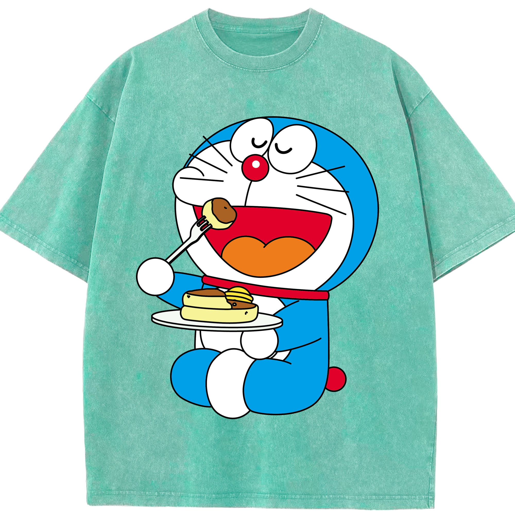 （画像用） ドラえもん Doraemon 綿100% ヴィンテージ風 半袖Tシャツ（フロントプリント）